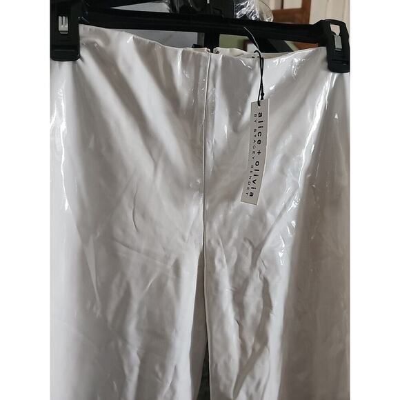 $285 Alice + Olivia Women's Off What Vegan Leather Pants Size 12 NWT A109 - Picture 2 of 8